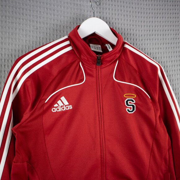 Adidas Womens Glenmary Track Jacket Red medium - Picture 3 of 8
